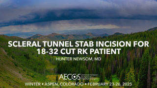 Scleral tunnel stab incision for 18-32 cut RK patient